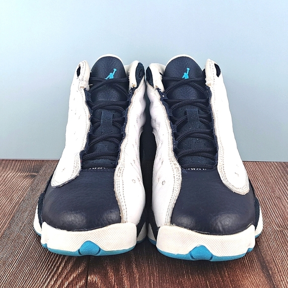 Jordan 13 Retro GS 'Obsidian' sz 6Y White/Obsidian/Dark Powder Blue - Picture 5 of 11